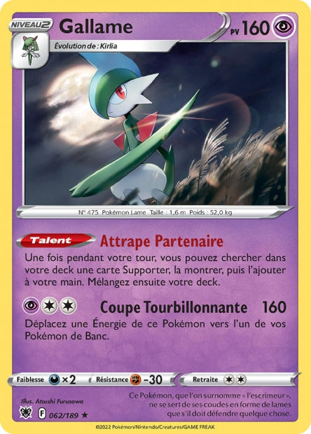 Carte Pokémon Gallame 062/189 ASR Astres Radieux EB10 Neuf FR LorenZone