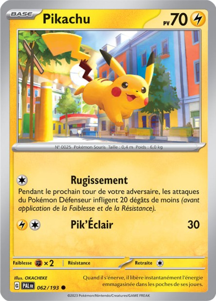 Carte Pokémon Pikachu 062/193 PAL Evolution a Paldea EV02 Neuf FR LorenZone