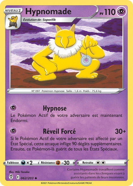 Carte Pokémon Hypnomade 062/203 EVS Évolution Céleste EB07 Neuf FR LorenZone