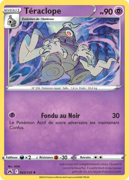 Carte Pokémon Téraclope 063/159 CRZ Epee et Bouclier EB12_5 Neuf FR LorenZone
