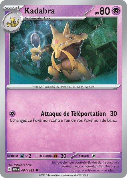 Carte Pokémon Kadabra 64/165 MEW 151 EV3_5  Neuf FR LorenZone