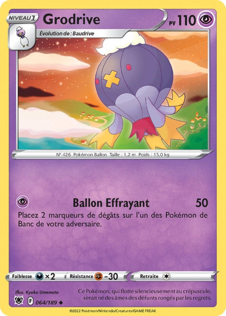 Carte Pokémon Grodrive 064/189 ASR Astres Radieux EB10 Neuf FR LorenZone