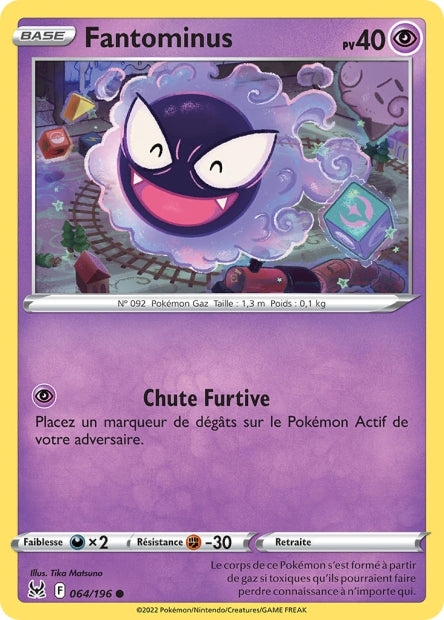 Carte Pokémon Fantominus 064/196 LOR Origine Perdue EB11 Neuf FR LorenZone