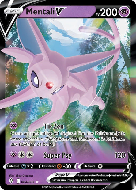 Carte Pokémon Mentali V 064/203 EVS Évolution Céleste EB07 Neuf FR LorenZone