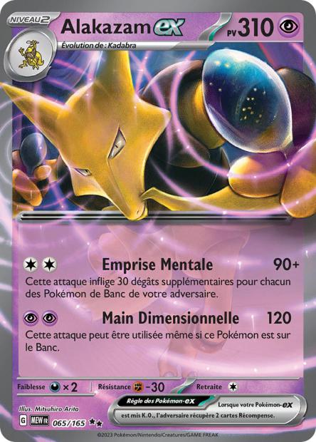 Carte Pokémon Alakazam ex 65/165 MEW 151 EV3_5  Neuf FR LorenZone