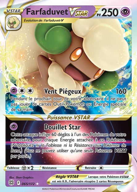 Carte Pokémon Farfaduvet VSTAR 065/172 BRS Stars Étincelantes EB09 Neuf FR LorenZone