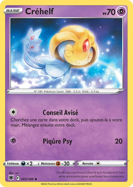 Carte Pokémon Créhelf 065/189 ASR Astres Radieux EB10 Neuf FR LorenZone