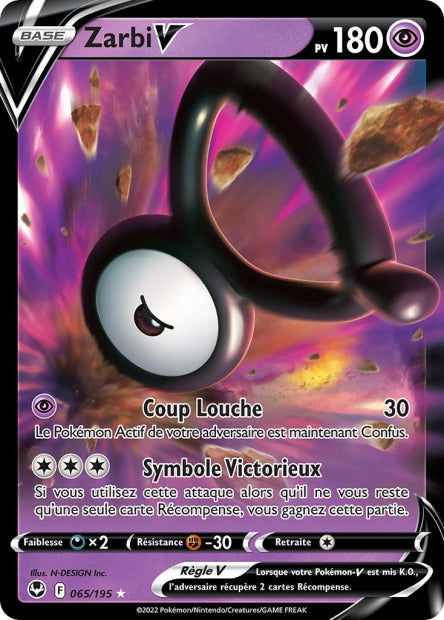 Carte Pokémon Zarbi V 065/195 SIT Tempete Argentee EB12 Neuf FR LorenZone