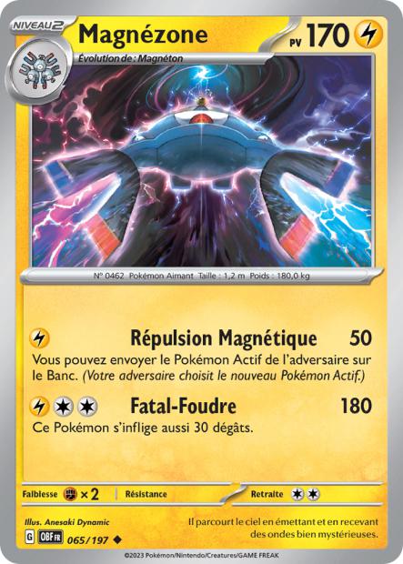 Carte Pokémon Magnézone 065/197 Flammes Obsidiennes OBF EV03 Neuf FR LorenZone