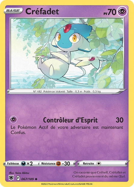 Carte Pokémon Créfadet 067/189 ASR Astres Radieux EB10 Neuf FR LorenZone