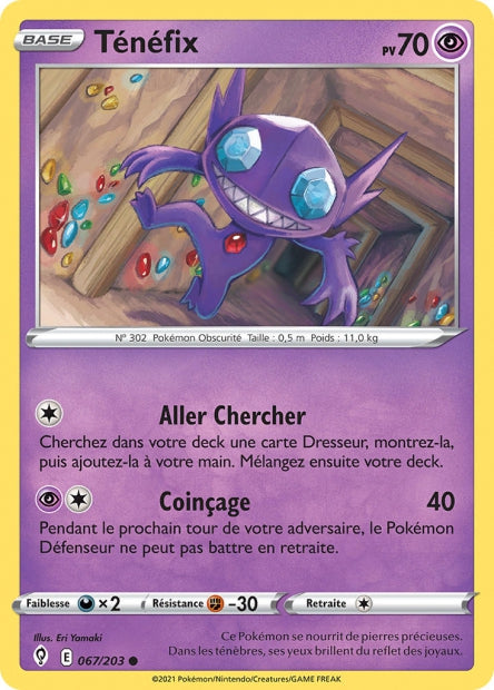 Carte Pokémon Ténéfix 067/203 EVS Évolution Céleste EB07 Neuf FR LorenZone