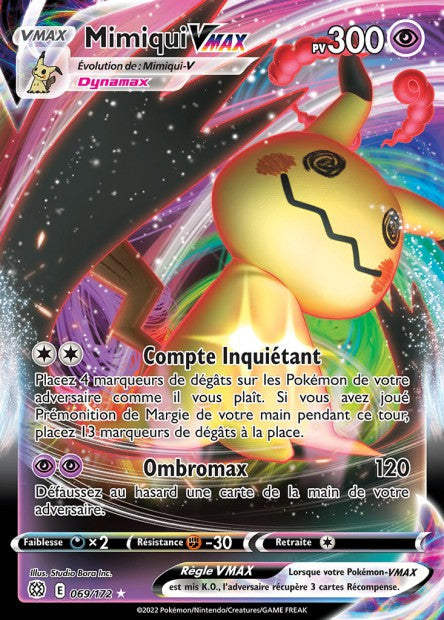 Carte Pokémon Mimiqui VMAX 069/172 BRS Stars Étincelantes EB09 Neuf FR LorenZone
