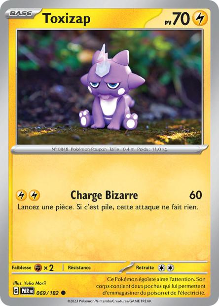 Carte Pokémon Toxizap 069/182 PAR Faille Paradoxe EV04 Neuf FR LorenZone