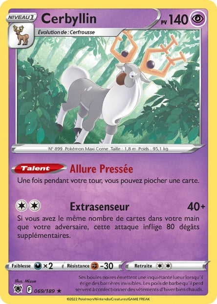 Carte Pokémon Cerbyllin 069/189 ASR Astres Radieux EB10 Neuf FR LorenZone