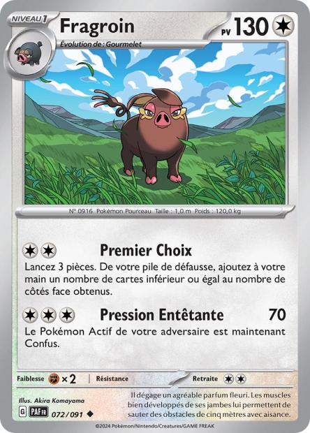 Carte Pokémon Fragroin 072/091 Destinees de Palea PAF EV4_5 Neuf FR LorenZone