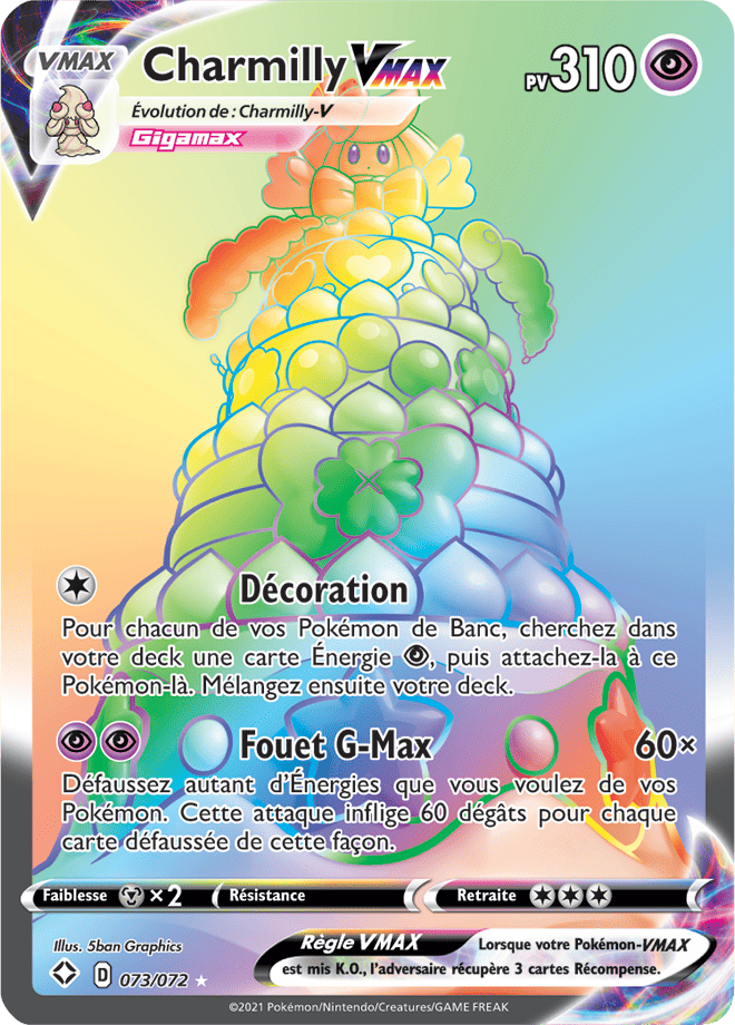 Carte Pokémon Charmilly VMAX 073/072 SWSH45 Destinées Radieuses EB4_5 Neuf FR LorenZone
