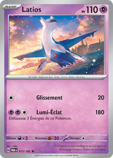 Carte Pokémon Latios 073/182 PAR Faille Paradoxe EV04 Neuf FR LorenZone