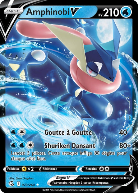 Carte Pokémon Amphinobi V 073/264 FST Poing de Fusion EB08 Neuf FR LorenZone