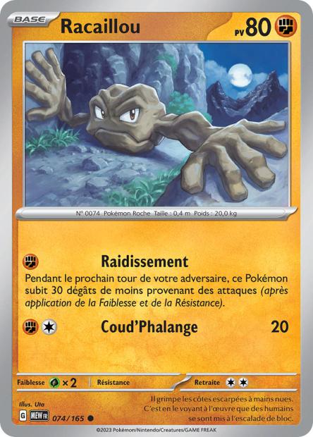 Carte Pokémon Racaillou 74/165 MEW 151 EV3_5  Neuf FR LorenZone