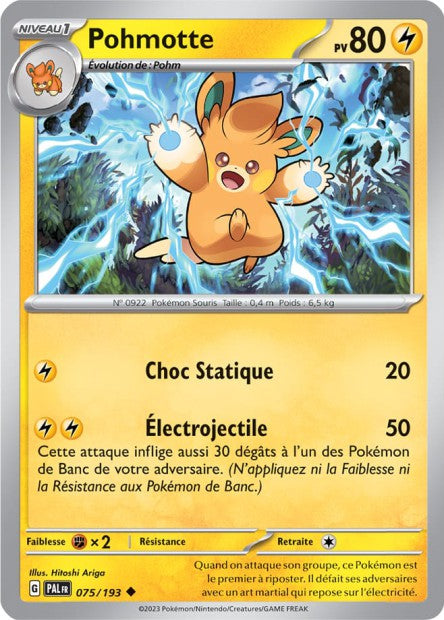 Carte Pokémon Pohmotte 075/193 PAL Evolution a Paldea EV02 Neuf FR LorenZone