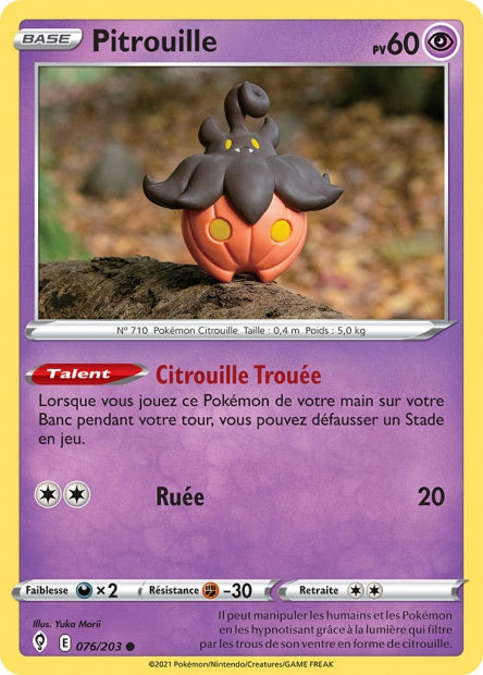 Carte Pokémon Pitrouille 076/203 EVS Évolution Céleste EB07 Neuf FR LorenZone