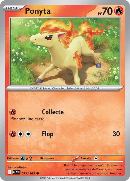 Carte Pokémon Ponyta 77/165 MEW 151 EV3_5  Neuf FR LorenZone