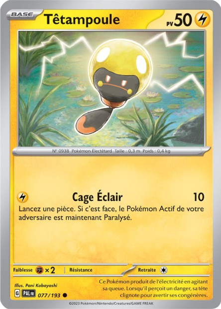 Carte Pokémon Têtampoule 077/193 PAL Evolution a Paldea EV02 Neuf FR LorenZone