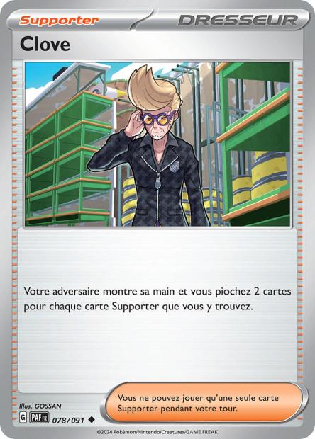 Carte Pokémon Clove 078/091 Destinees de Palea PAF EV4_5 Neuf FR LorenZone