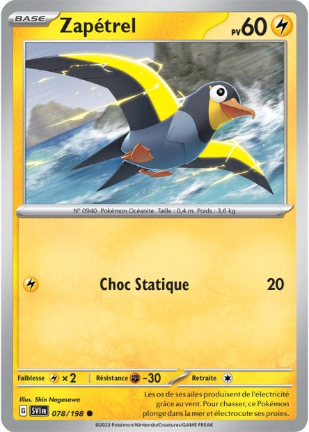 Carte Pokémon Zapétrel 078/198 SV1 Ecarlate et Violet EV01 Neuf FR LorenZone