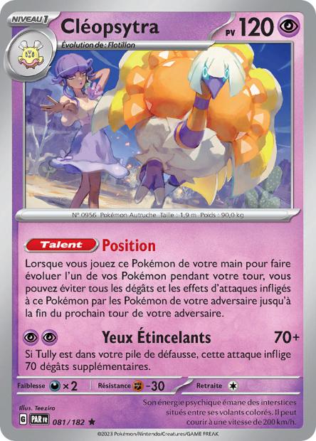 Carte Pokémon Cléopsytra 081/182 PAR Faille Paradoxe EV04 Neuf FR LorenZone