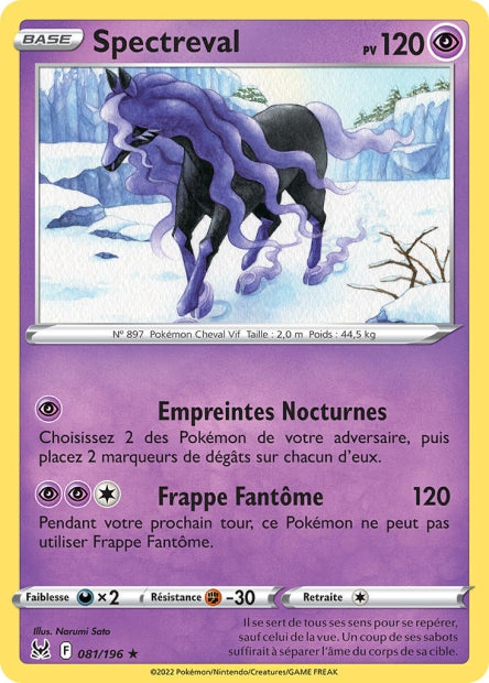 Carte Pokémon Spectreval 081/196 LOR Origine Perdue EB11 Neuf FR LorenZone