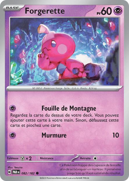 Carte Pokémon Forgerette 082/182 PAR Faille Paradoxe EV04 Neuf FR LorenZone