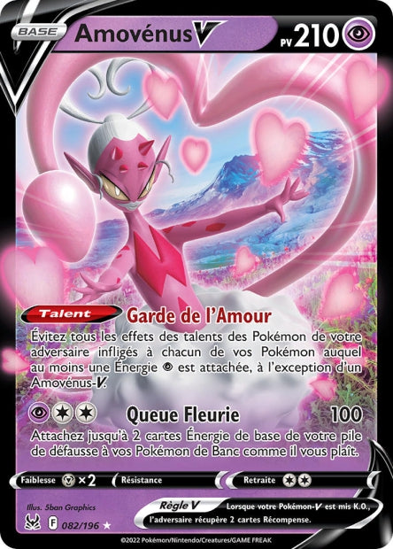 Carte Pokémon Amovénus V 082/196 LOR Origine Perdue EB11 Neuf FR LorenZone
