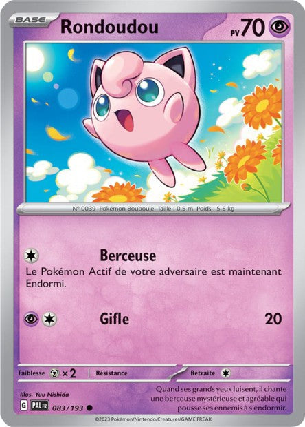 Carte Pokémon Rondoudou 083/193 PAL Evolution a Paldea EV02 Neuf FR LorenZone