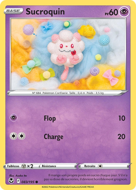 Carte Pokémon Sucroquin 083/195 SIT Tempete Argentee EB12 Neuf FR LorenZone