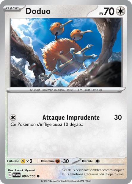 Carte Pokémon Doduo 84/165 MEW 151 EV3_5  Neuf FR LorenZone