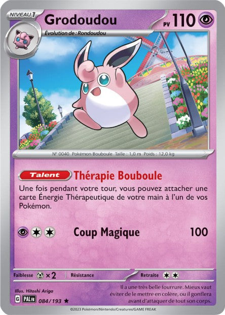 Carte Pokémon Grodoudou 084/193 PAL Evolution a Paldea EV02 Neuf FR LorenZone