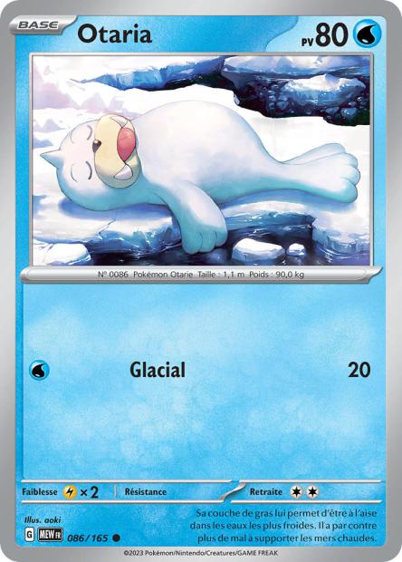 Carte Pokémon Otaria 86/165 MEW 151 EV3_5  Neuf FR LorenZone