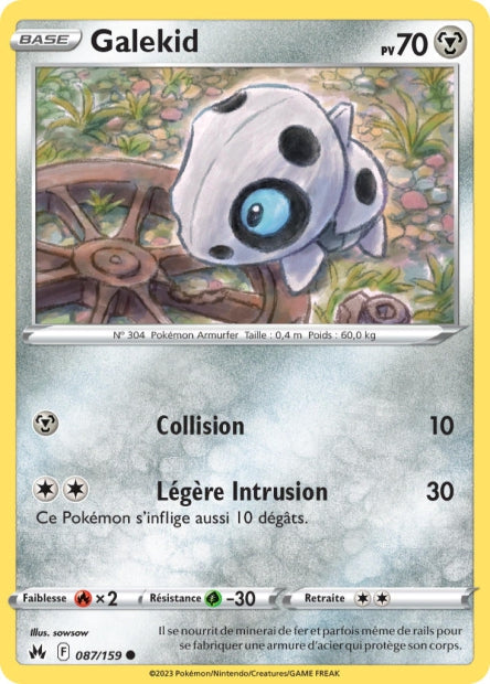 Carte Pokémon Galekid 087/159 CRZ Epee et Bouclier EB12_5 Neuf FR LorenZone