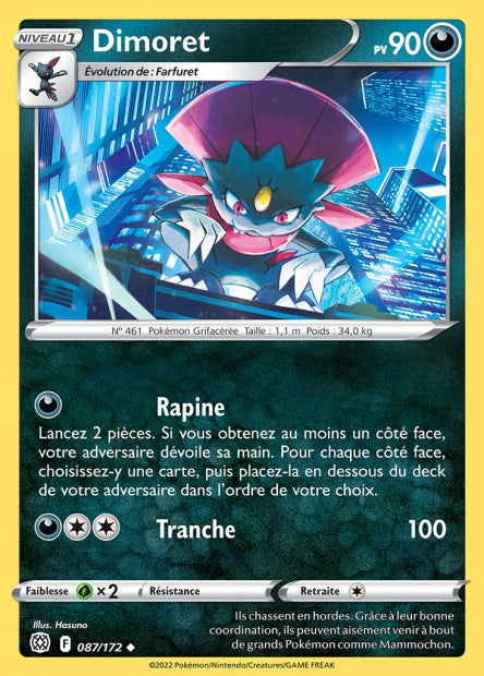 Carte Pokémon Dimoret 087/172 BRS Stars Étincelantes EB09 Neuf FR LorenZone