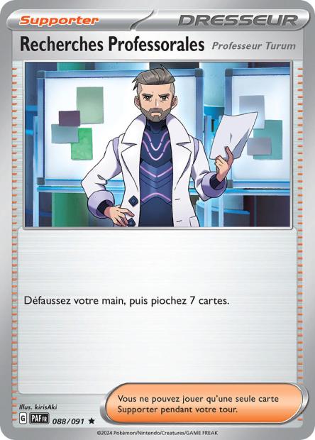Carte Pokémon Recherches Professorales Professeure Turum 088/091 Destinees de Palea PAF EV4_5 Neuf FR LorenZone