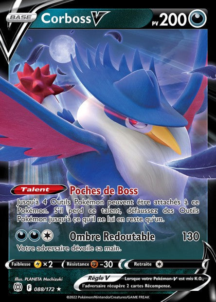 Carte Pokémon Corboss V 088/172 BRS Stars Étincelantes EB09 Neuf FR LorenZone