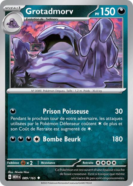 Carte Pokémon Grotadmorv 89/165 MEW 151 EV3_5  Neuf FR LorenZone
