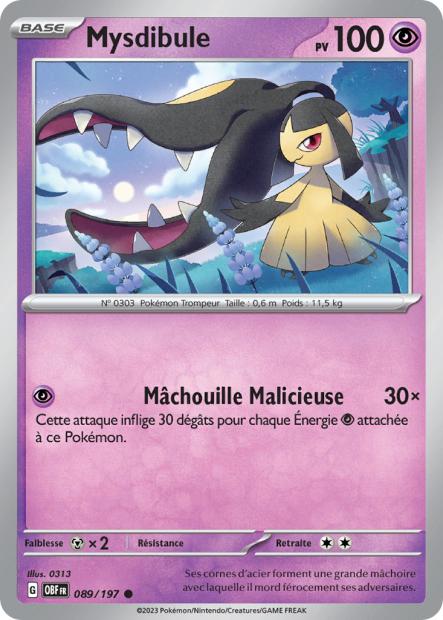 Carte Pokémon Mysdibule 089/197 Flammes Obsidiennes OBF EV03 Neuf FR LorenZone