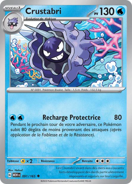 Carte Pokémon Crustabri 91/165 MEW 151 EV3_5  Neuf FR LorenZone