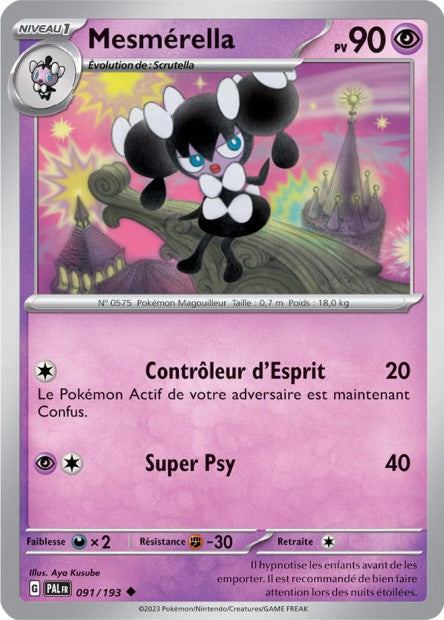 Carte Pokémon Mesmérella 091/193 PAL Evolution a Paldea EV02 Neuf FR LorenZone