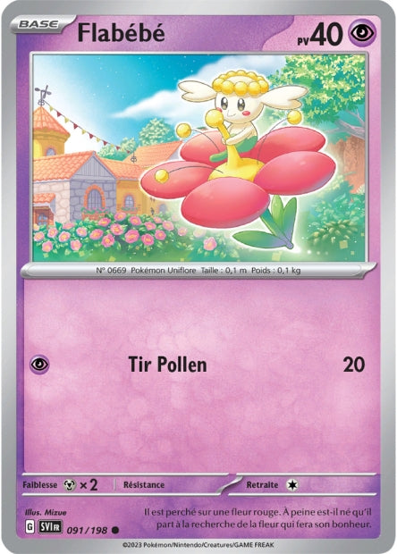Carte Pokémon Flabébé 091/198 SV1 Ecarlate et Violet EV01 Neuf FR LorenZone