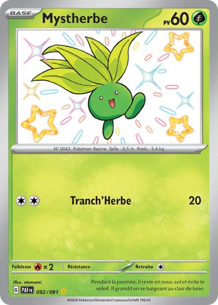 Carte Pokémon Mystherbe 092/091 Destinees de Palea PAF EV4_5 Neuf FR LorenZone