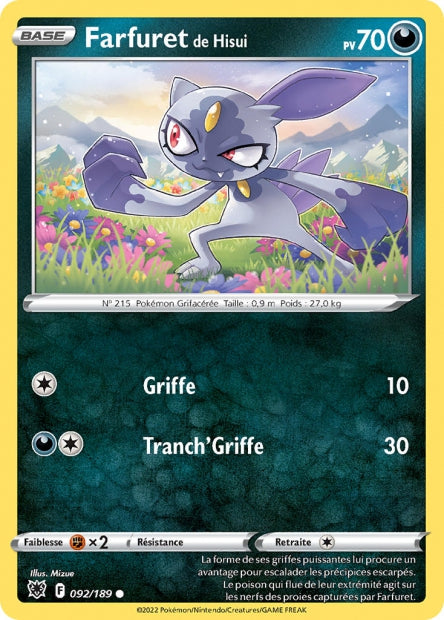 Carte Pokémon Farfuret de Hisui 092/189 ASR Astres Radieux EB10 Neuf FR LorenZone