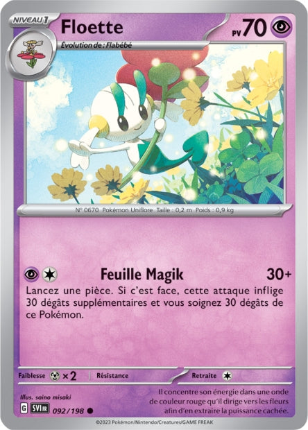 Carte Pokémon Floette 092/198 SV1 Ecarlate et Violet EV01 Neuf FR LorenZone